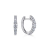 Gabriel & Co. 13mm Diamond Huggie Earrings .50ctw in 14K White Gold