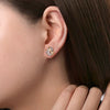 Gabriel & Co. Fashion Stud Earrings in 14K Yellow Gold and 925 Sterling Silver