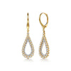Gabriel & Co. Double Row Diamond Tear Drop Earrings in 14K Gold