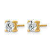 14k 1 carat Lab Grown Diamond VS+ F+ Round Cut Stud Earrings