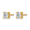 14k 1 carat Lab Grown Diamond VS+ F+ Round Cut Stud Earrings