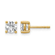 14k 1 carat Lab Grown Diamond VS+ F+ Round Cut Stud Earrings