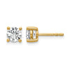 14k 1 carat Lab Grown Diamond VS+ F+ Round Cut Stud Earrings