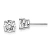 14k White Gold 2.50 Carat Certified VS DEF Lab Grown Diamond 4 Prong Studs