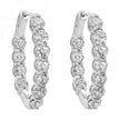 Scintillating Round Diamond Eternity Hoop Earrings in 14K White Gold