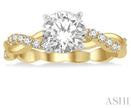 Elegant Woven Design Round Diamond Engagement Ring in 14K Yellow Gold | Gemmas Jewelers