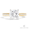 Elegant & Chic Couture Pave Diamond Engagement Ring in 14K Yellow Gold