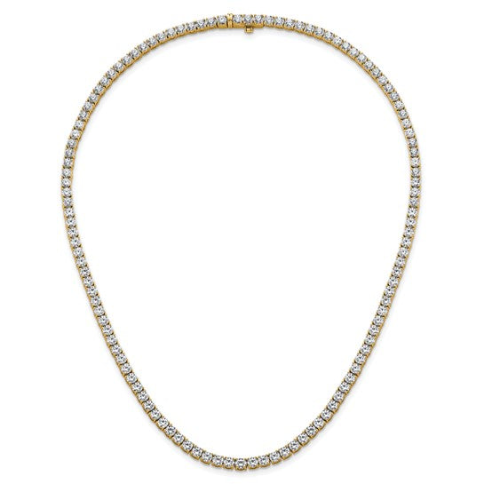 Elegant Lab Grown 18ct Round Diamond Straight Necklace 14K Gold | Gemmas Jewelers 10