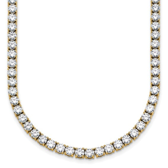 Elegant Lab Grown 18ct Round Diamond Straight Necklace 14K Gold | Gemmas Jewelers 6