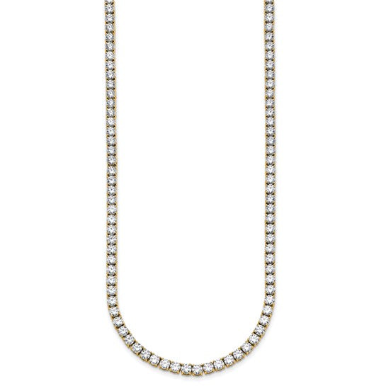 Elegant Lab Grown 18ct Round Diamond Straight Necklace 14K Gold | Gemmas Jewelers 7