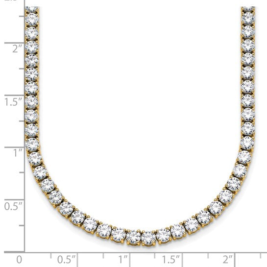 Elegant Lab Grown 18ct Round Diamond Straight Necklace 14K Gold | Gemmas Jewelers 8
