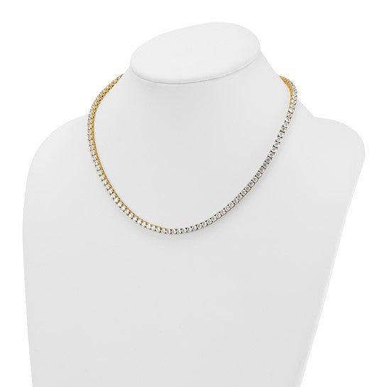 Elegant Lab Grown 18ct Round Diamond Straight Necklace 14K Gold | Gemmas Jewelers 9