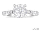 Elegant and Classy Round Diamond Engagement Ring in 14K White Gold | Gemmas Jewelers