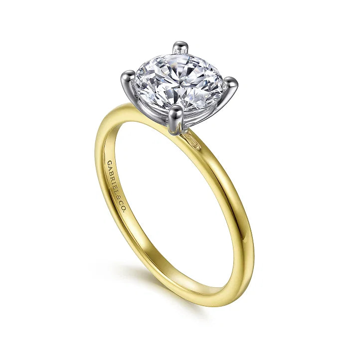 Classic Solitaire Design Diamond Engagement Ring in 14K Gold | Gemma's Jewelers