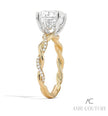 Exquisite Braided Design Couture Diamond Engagement Ring in 14K Yellow Gold