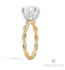 Exquisite Braided Design Couture Diamond Engagement Ring in 14K Yellow Gold