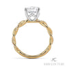 Exquisite Braided Design Couture Diamond Engagement Ring in 14K Yellow Gold