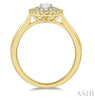 Exquisite Double Halo Oval Center Diamond Engagement Ring in 14K Yellow Gold | Gemmas Jewelers