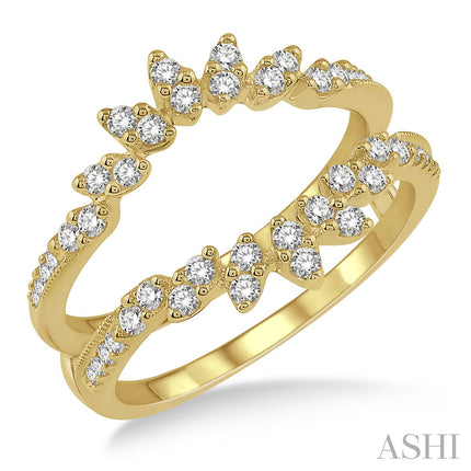 Exquisite Mini Marquise Mounts Diamond Insert Wedding Ring in 14K Yellow Gold | Gemmas Jewelers