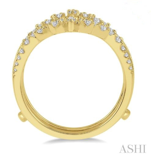 Exquisite Mini Marquise Mounts Diamond Insert Wedding Ring in 14K Yellow Gold | Gemmas Jewelers