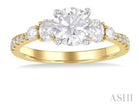 Exquisite Oval and Round Diamond Engagement Ring in 14K Yellow Gold | Gemmas Jewelers