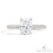 Fabulous Couture Knife-Edge Oval Center Diamond Engagement Ring 14K | Gemmas Jewelers