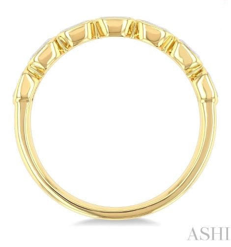 Fabulous East-West Emerald Shape Bezel Diamond Wedding Band in 14K | Gemmas Jewelers