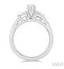 Fabulous Marquise and Pear Shape Diamond Engagement Ring in 14K White Gold | Gemmas Jewelers