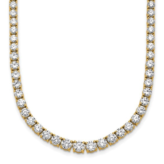 Fabulous Lab Grown 14ct Round Diamond Graduated Necklace 14K | Gemmas Jewelers 1