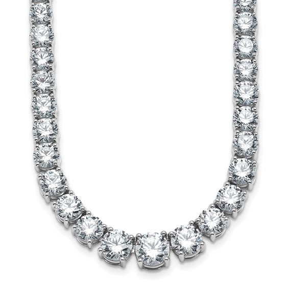 Fabulous Lab Grown 14ct Round Diamond Graduated Necklace 14K | Gemmas Jewelers 2