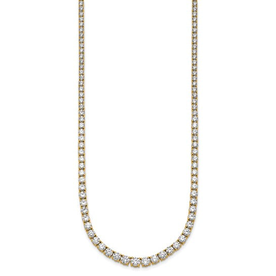 Fabulous Lab Grown 14ct Round Diamond Graduated Necklace 14K | Gemmas Jewelers 3