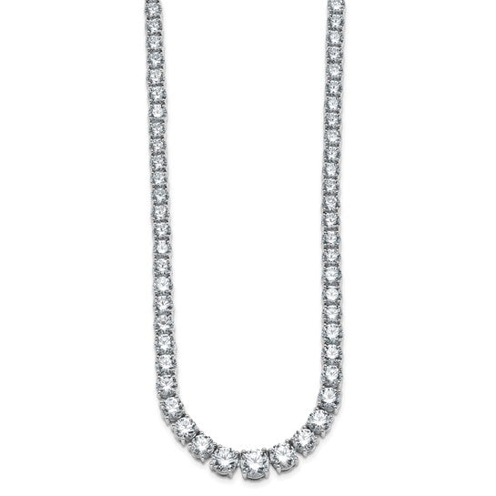 Fabulous Lab Grown 14ct Round Diamond Graduated Necklace 14K | Gemmas Jewelers 4