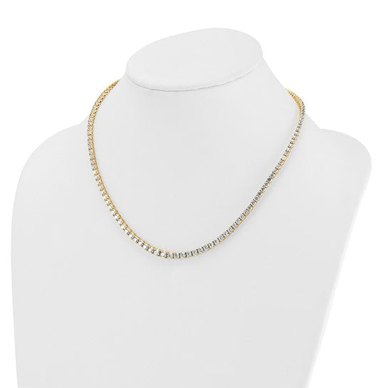 Fabulous Lab Grown 14ct Round Diamond Graduated Necklace 14K | Gemmas Jewelers 5