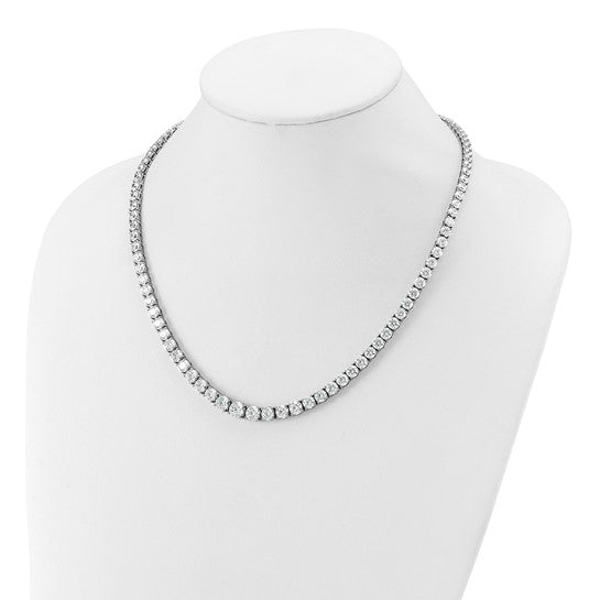 Fabulous Lab Grown 14ct Round Diamond Graduated Necklace 14K | Gemmas Jewelers 6