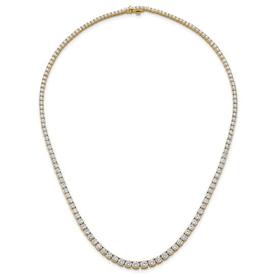Fabulous Lab Grown 14ct Round Diamond Graduated Necklace 14K | Gemmas Jewelers 7