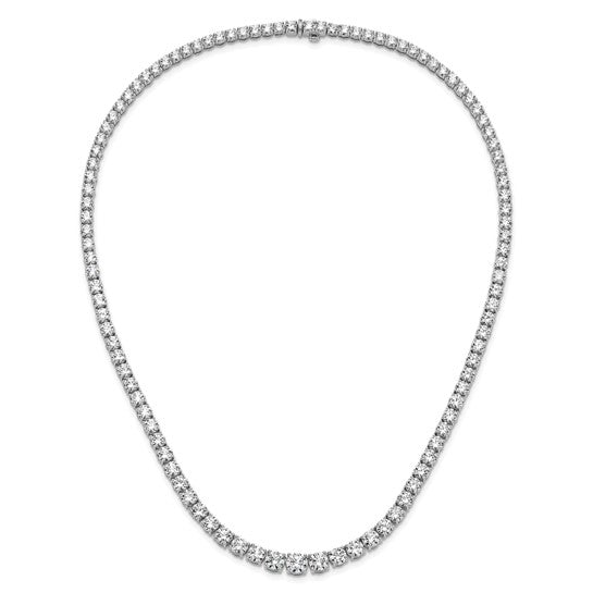 Fabulous Lab Grown 14ct Round Diamond Graduated Necklace 14K | Gemmas Jewelers 8