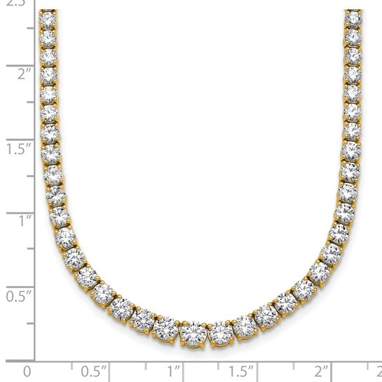 Fabulous Lab Grown 14ct Round Diamond Graduated Necklace 14K | Gemmas Jewelers 9