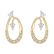 Fabulous Modern Round & Pear Diamond Drop Earrings 10K | Gemmas Jewelers