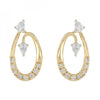 Fabulous Modern Round & Pear Diamond Drop Earrings 10K | Gemmas Jewelers