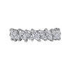 14K White Gold Prongs Marquise and Round Diamond Anniversary Band - 1.1 ct