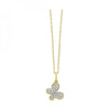 Fun & Dainty Butterfly Design Pave Diamond Necklace  in 10K Gold | Gemmas Jewelers