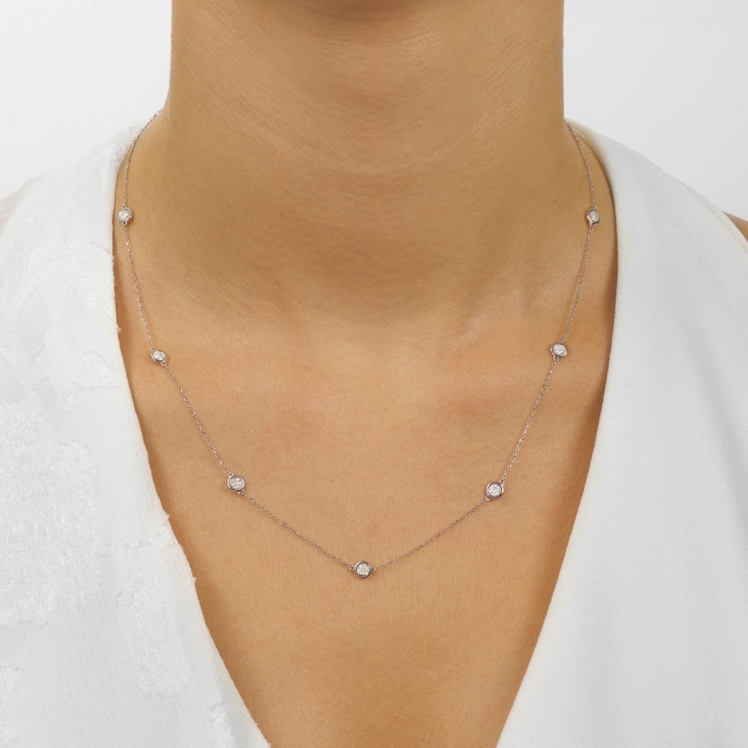 Fun & Dainty Diamonds by the Yard Necklace | Gemmas Jewelers 2