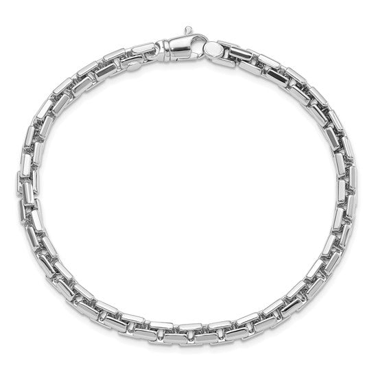 Italian 14k White Gold 4MM Bracelet
