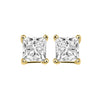 Princess Cut Studs 1.50ctw Natural Diamonds