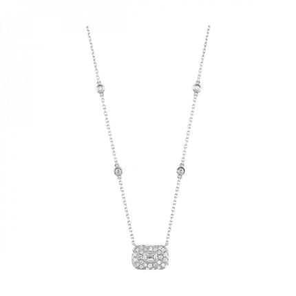 Pave Diamond Necklace 1 Carat