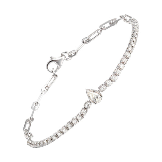 Diamond Pear Shape Bracelet .80ctw