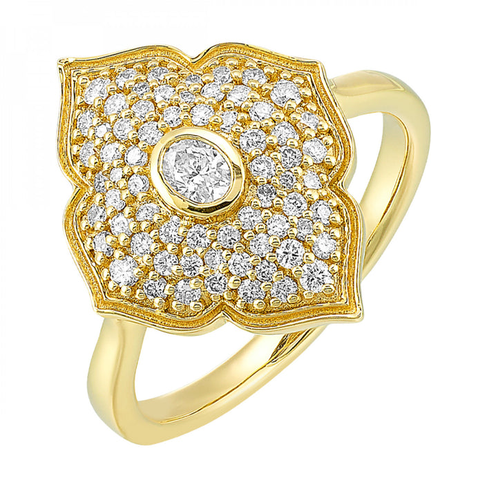 14k Yellow Gold Diamond Ring