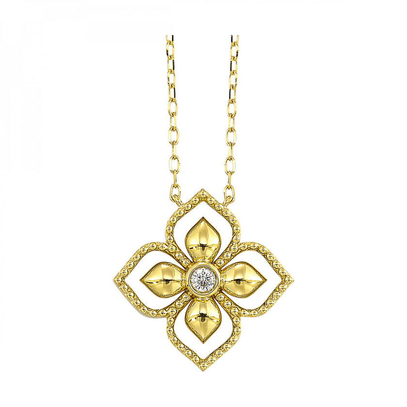 14k Yellow Gold Diamond Necklace
