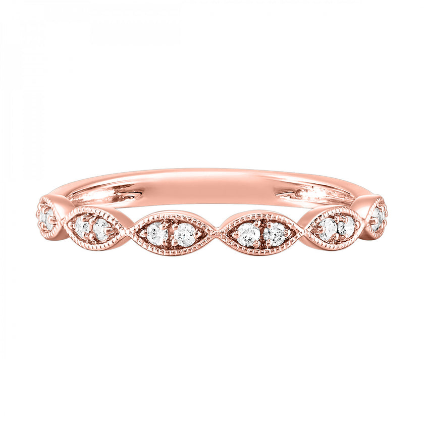 14K Diamond Stackable Band
