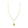 14k Yellow Gold Emerald Shape Necklace